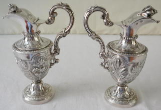 Antique solid silver Antique French Cruets